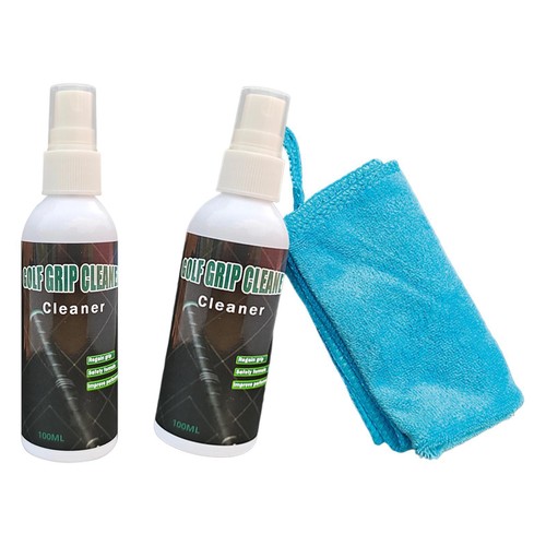 Golf club and grip - and, cleaner